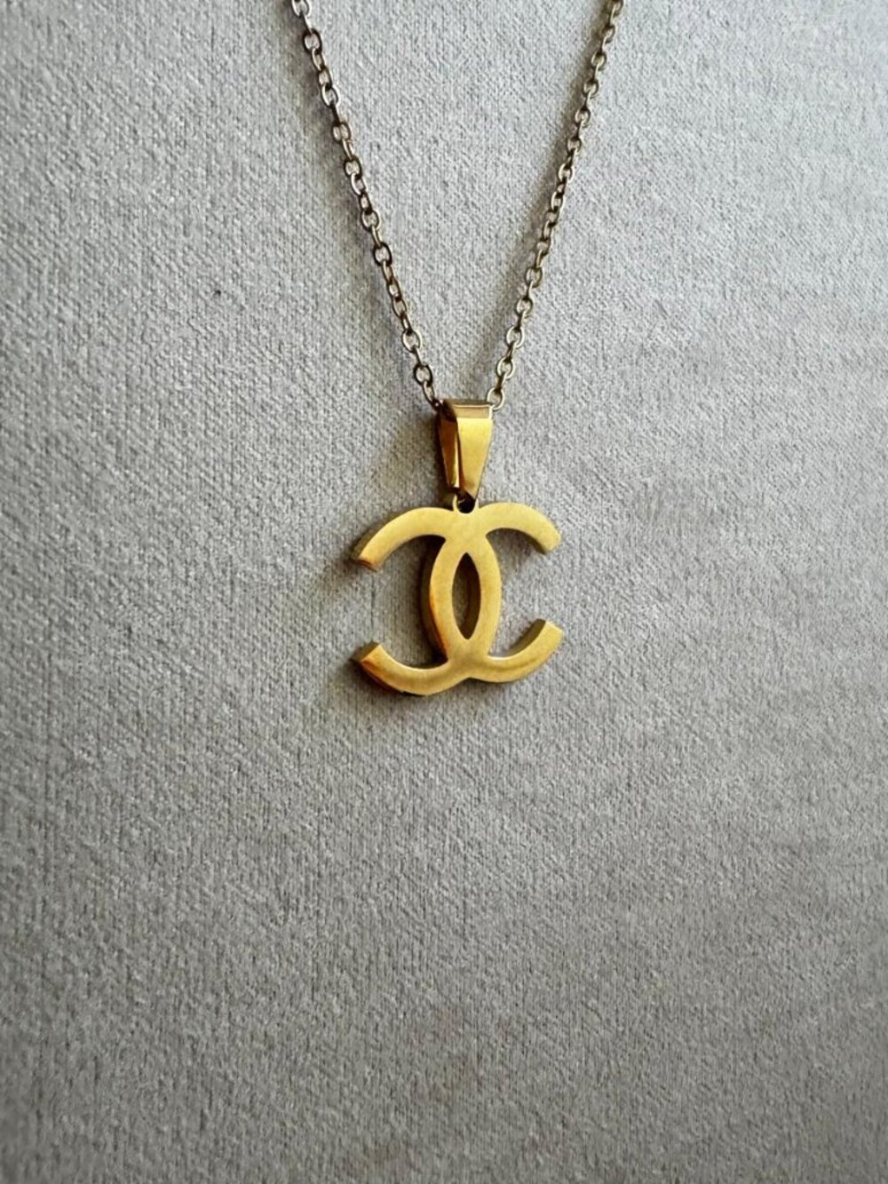 18K Gold - Vintage Necklace - CC Necklace - Gold Necklace - Dainty - Y2K
